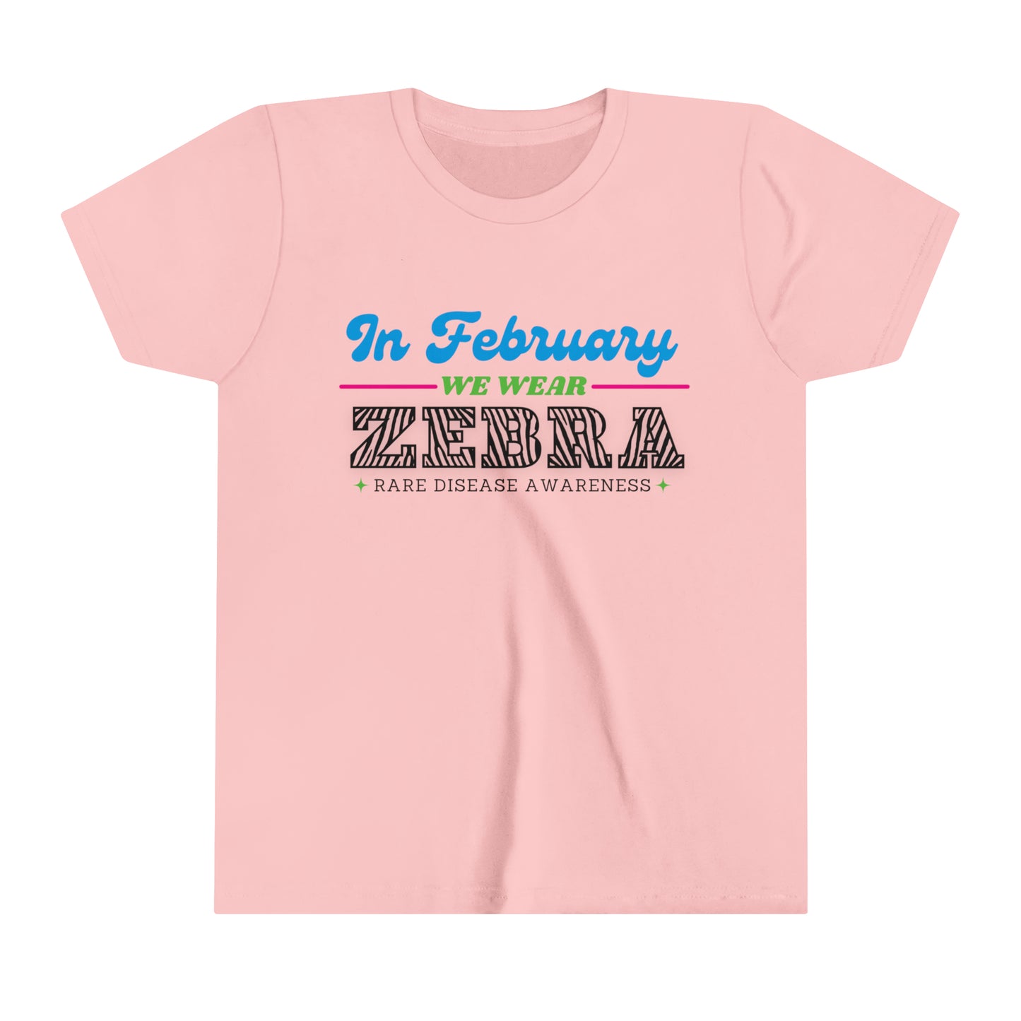 In February - we wear - ZEBRA Youth Short Sleeve Tee