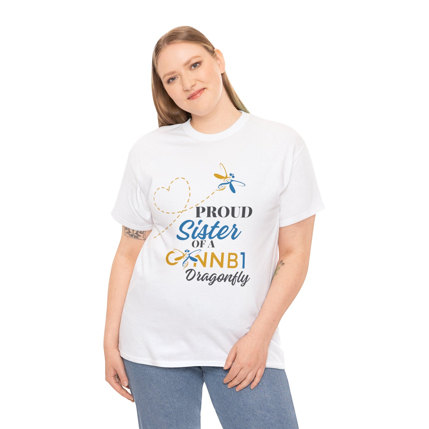 Proud Dragonfly: Sister, Unisex Heavy Cotton Tee