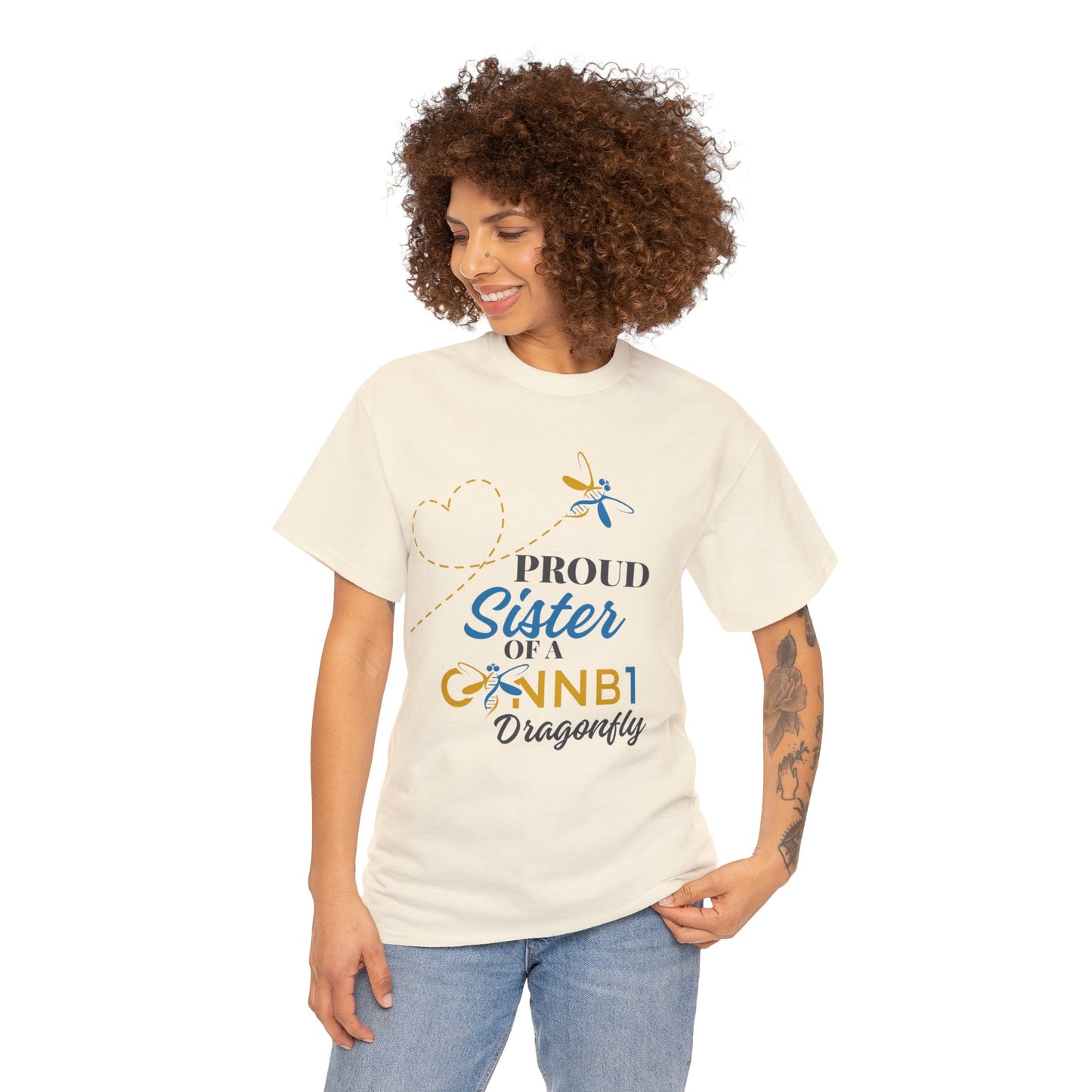 Proud Dragonfly: Sister, Unisex Heavy Cotton Tee