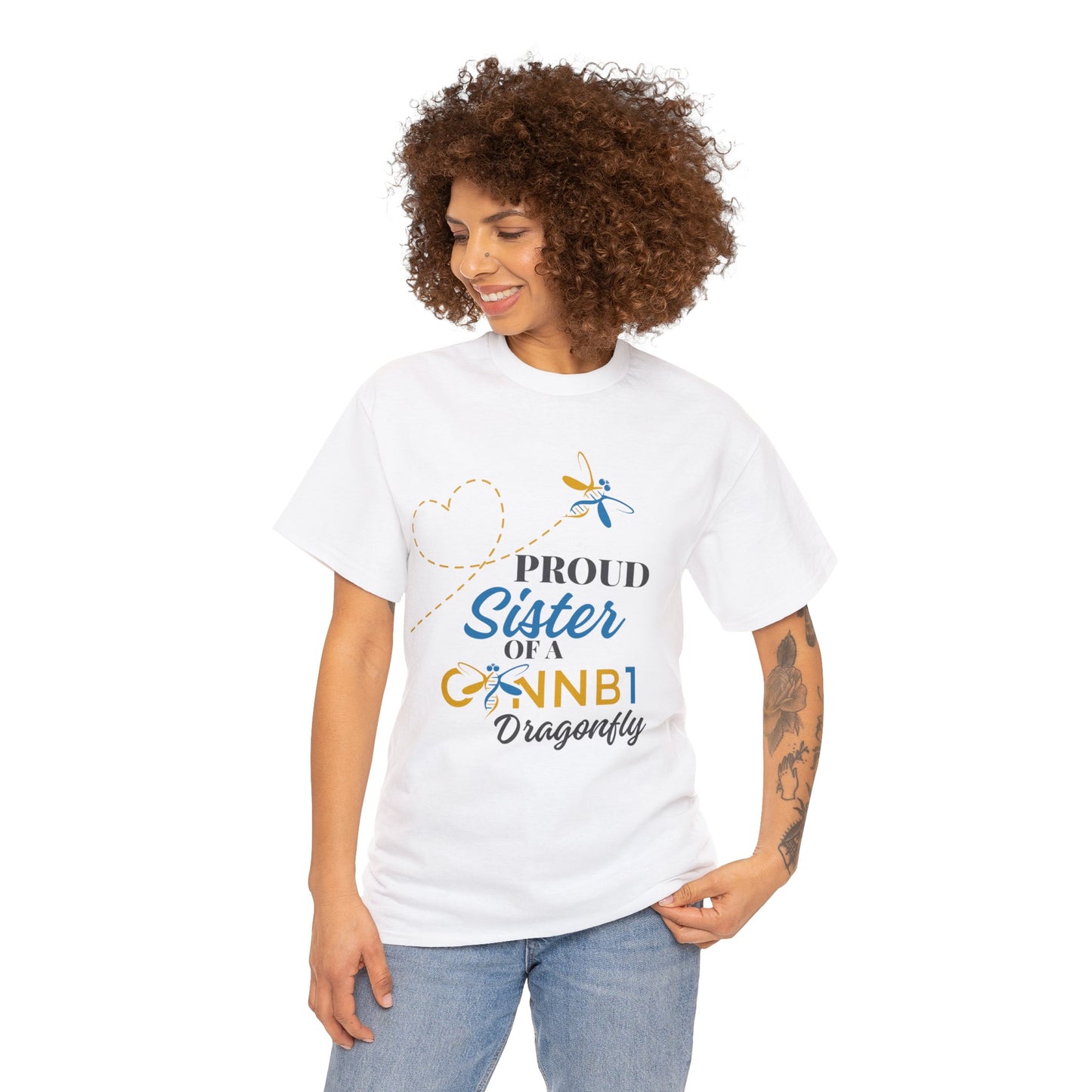 Proud Dragonfly: Sister, Unisex Heavy Cotton Tee