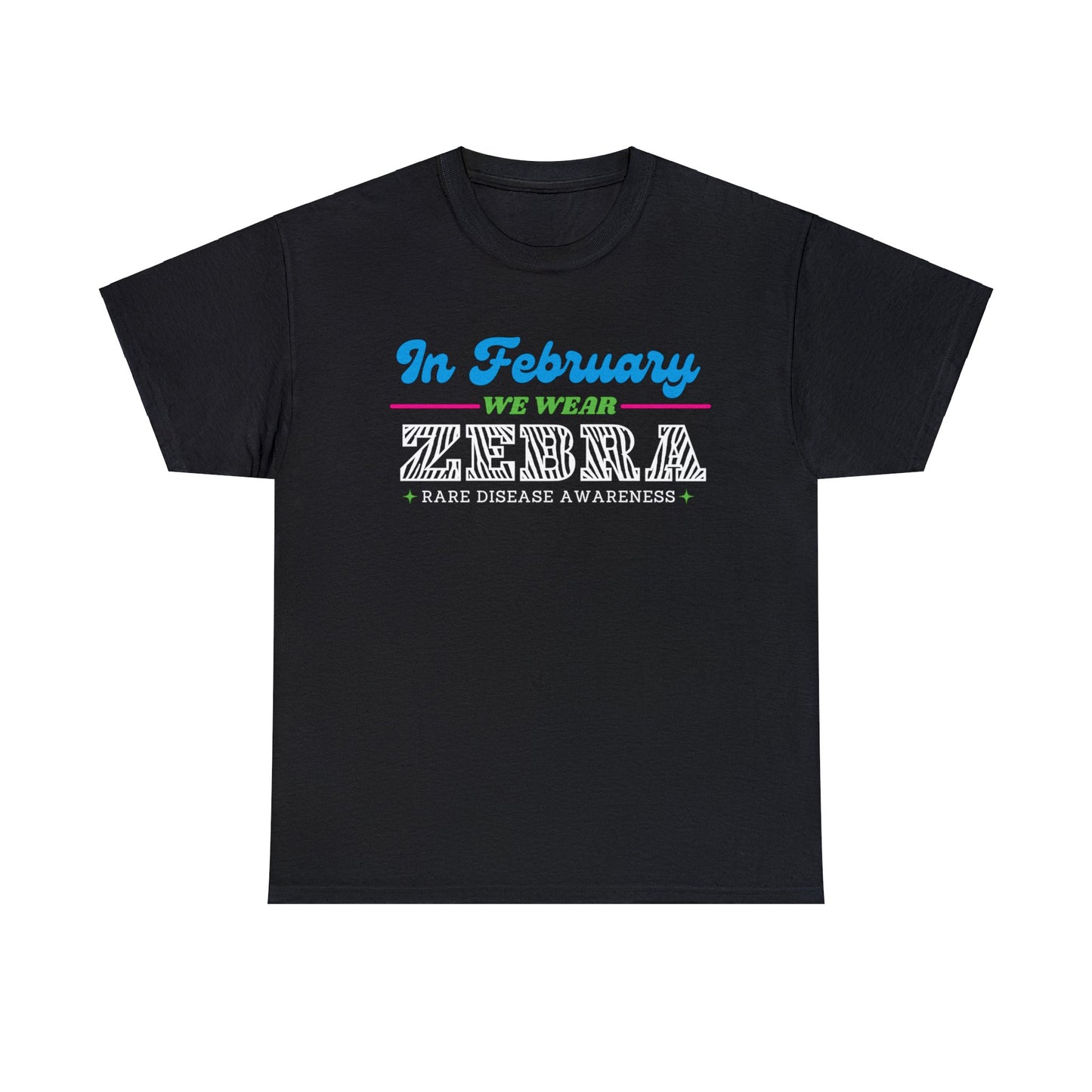 In February -we wear- ZEBRA, Unisex Heavy Cotton Tee
