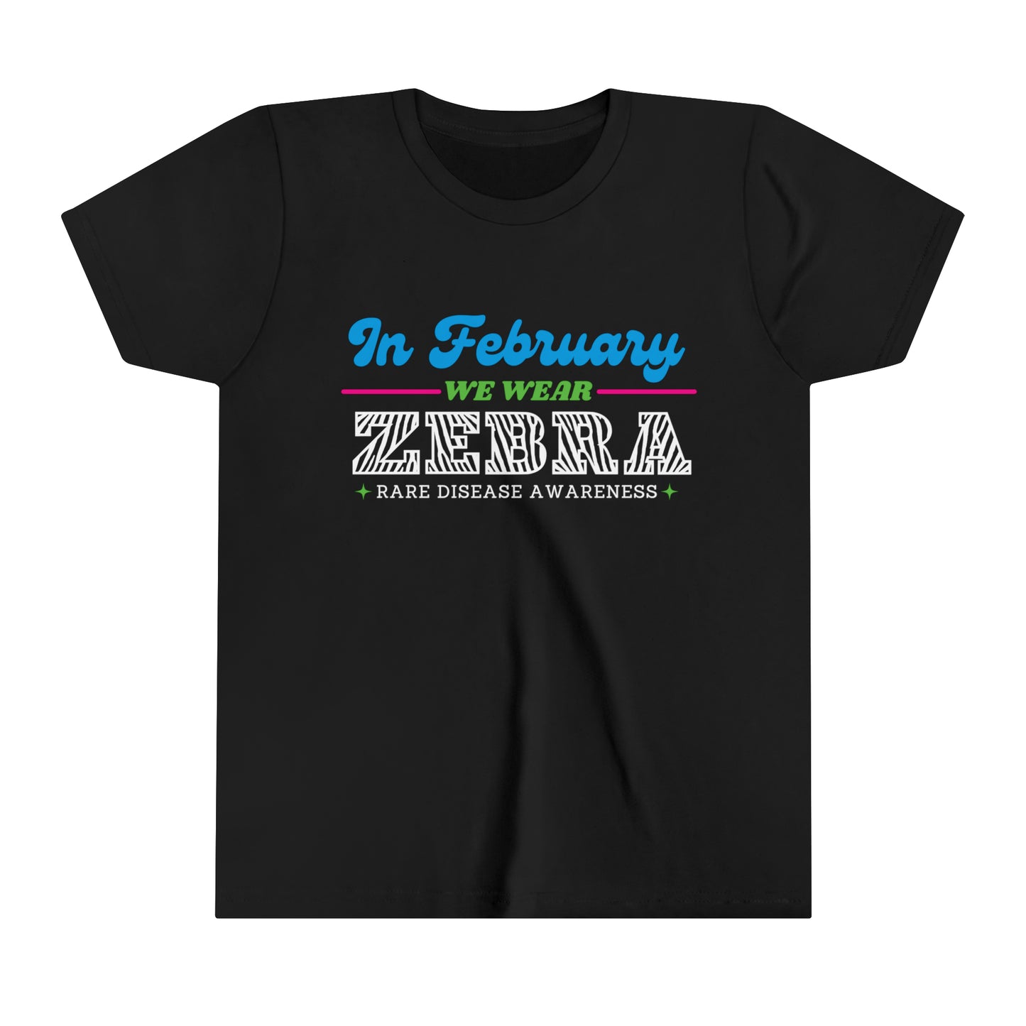 In February - we wear - ZEBRA Youth Short Sleeve Tee