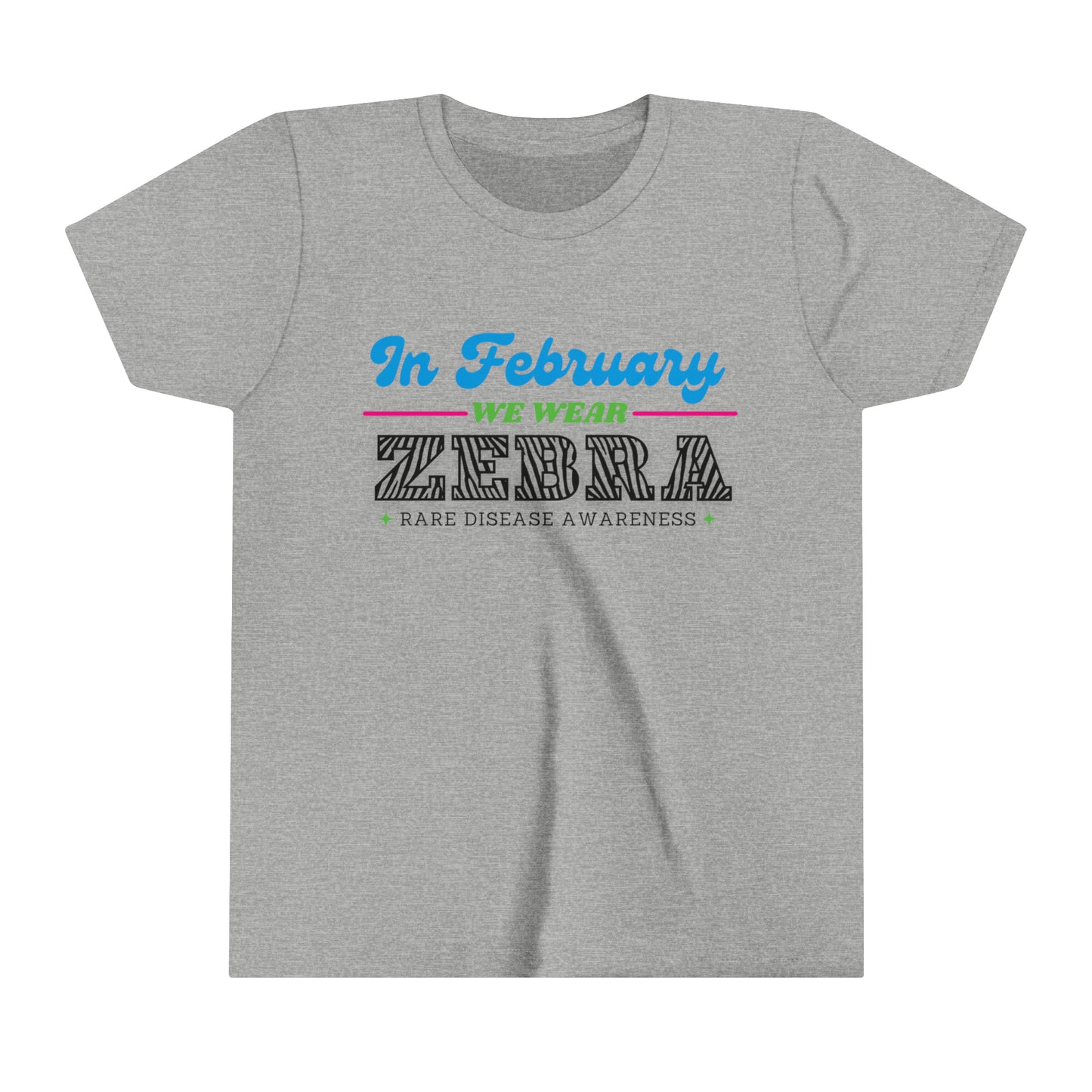 In February - we wear - ZEBRA Youth Short Sleeve Tee