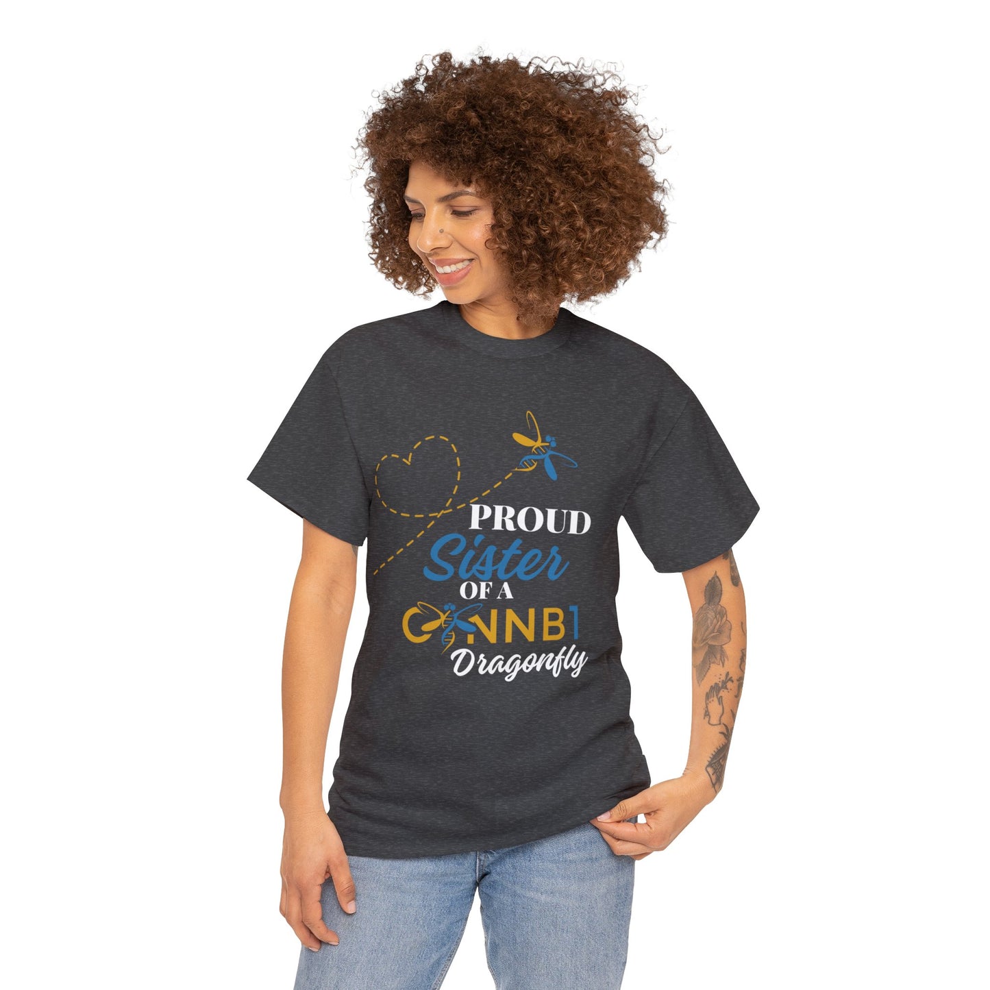 Proud Dragonfly: Sister, Unisex Heavy Cotton Tee