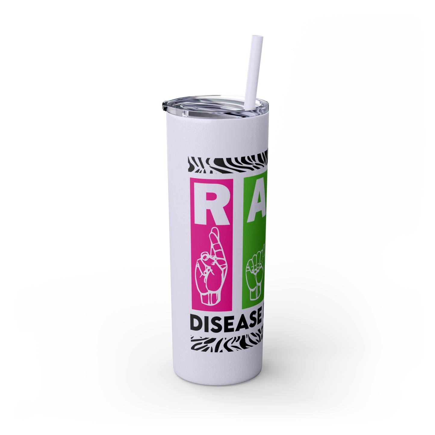 Rare ASL Skinny Tumbler with Straw, 20oz