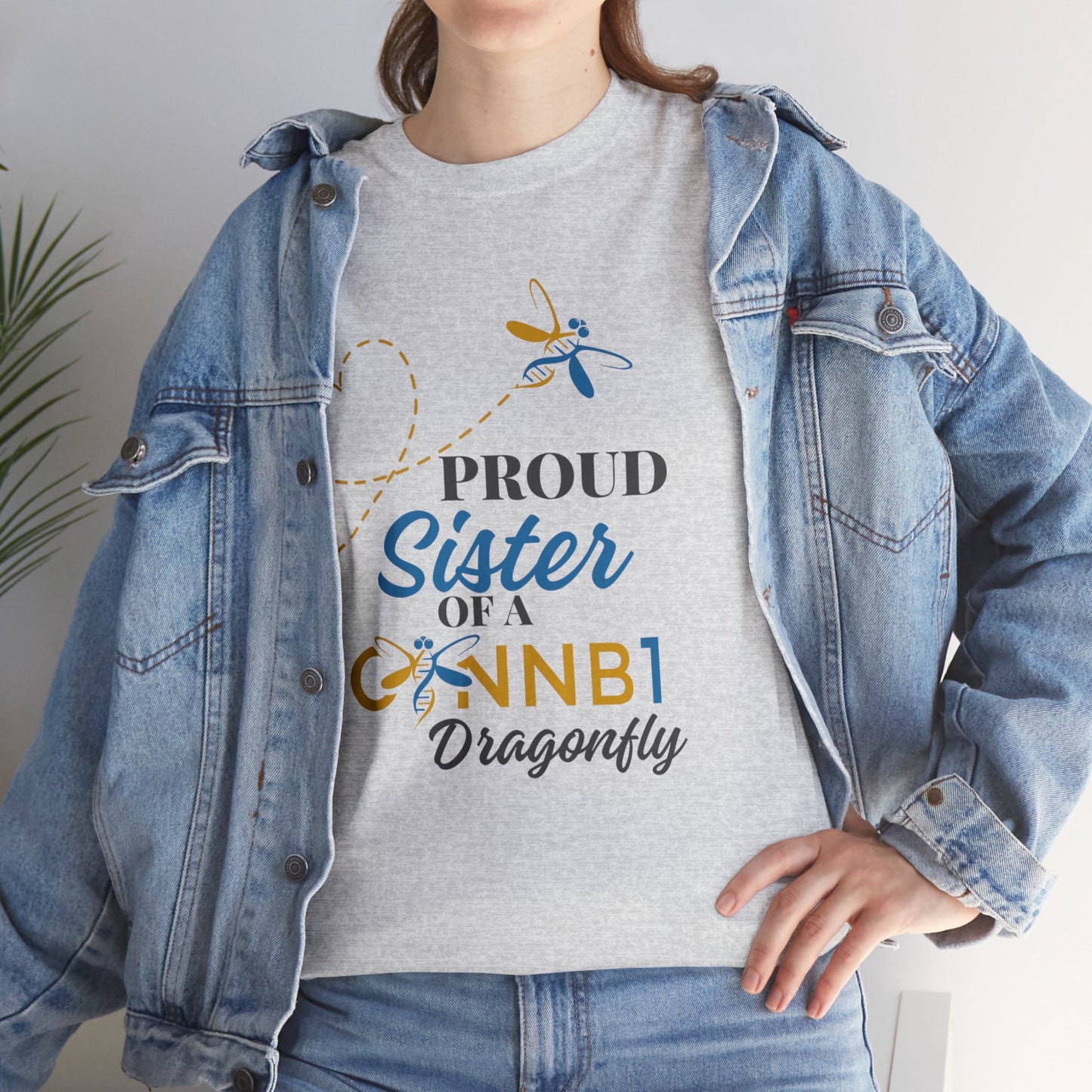 Proud Dragonfly: Sister, Unisex Heavy Cotton Tee