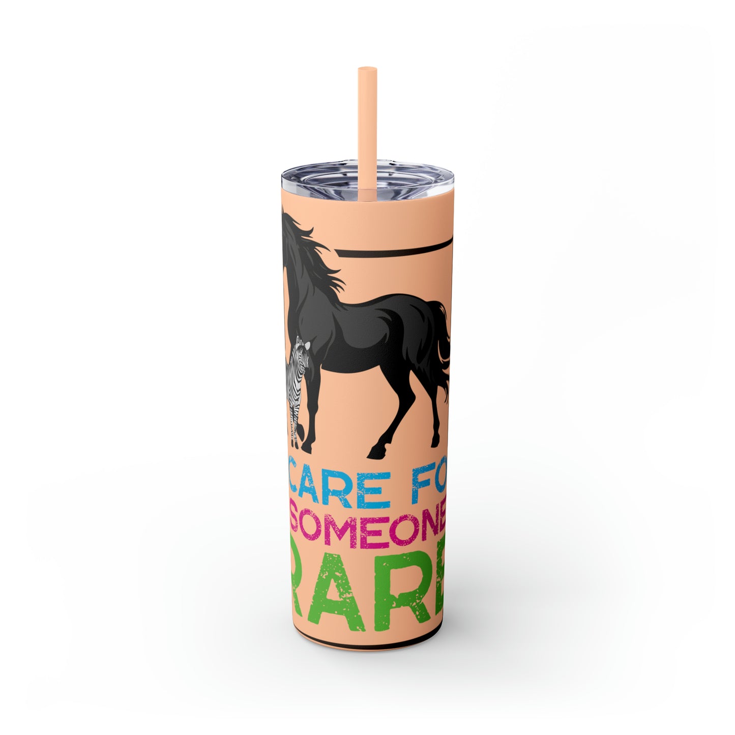 Rare Horse Skinny Tumbler with Straw, 20oz