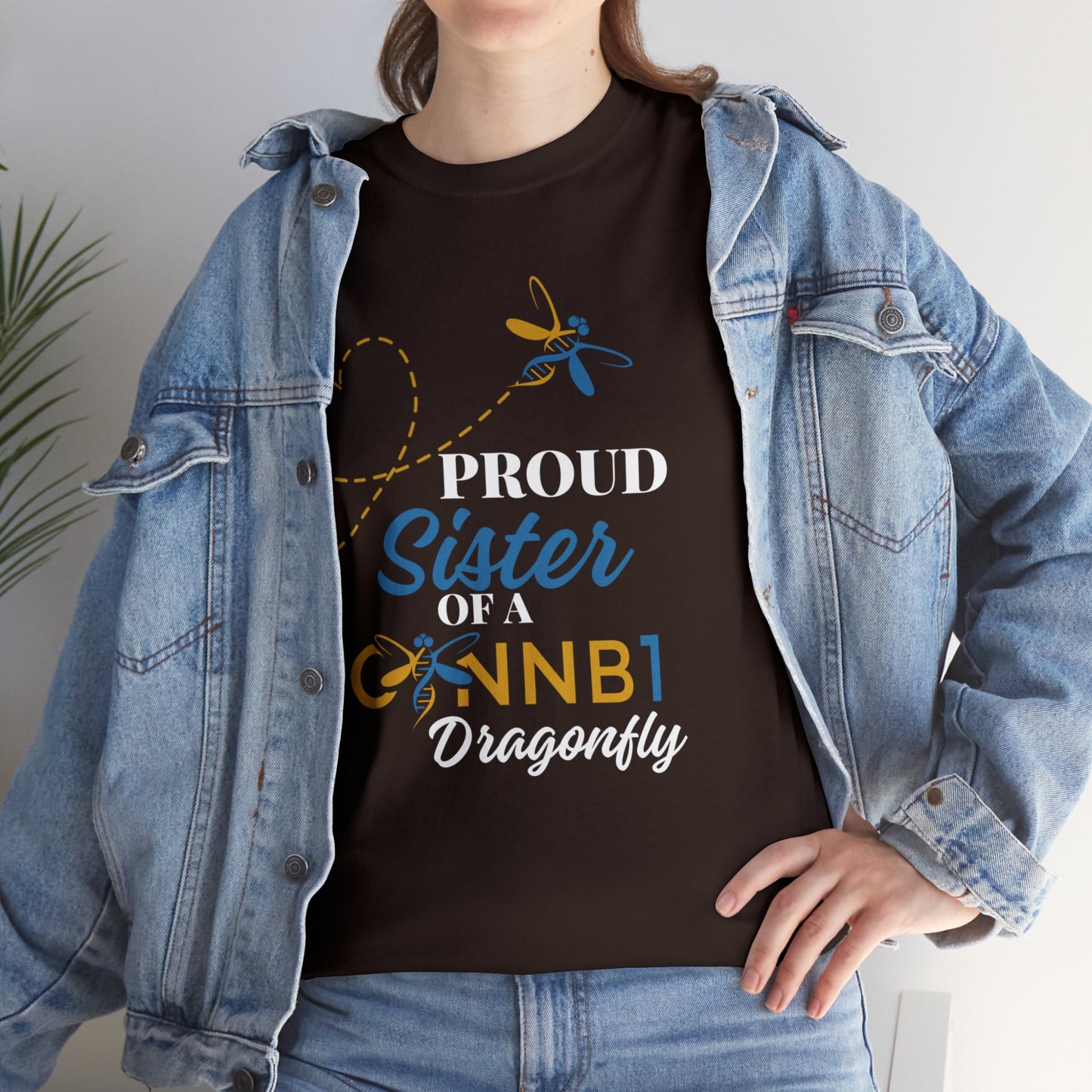 Proud Dragonfly: Sister, Unisex Heavy Cotton Tee