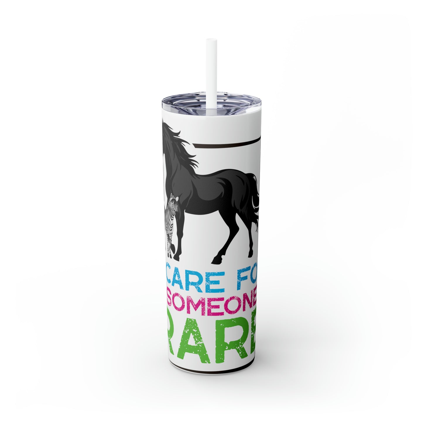 Rare Horse Skinny Tumbler with Straw, 20oz