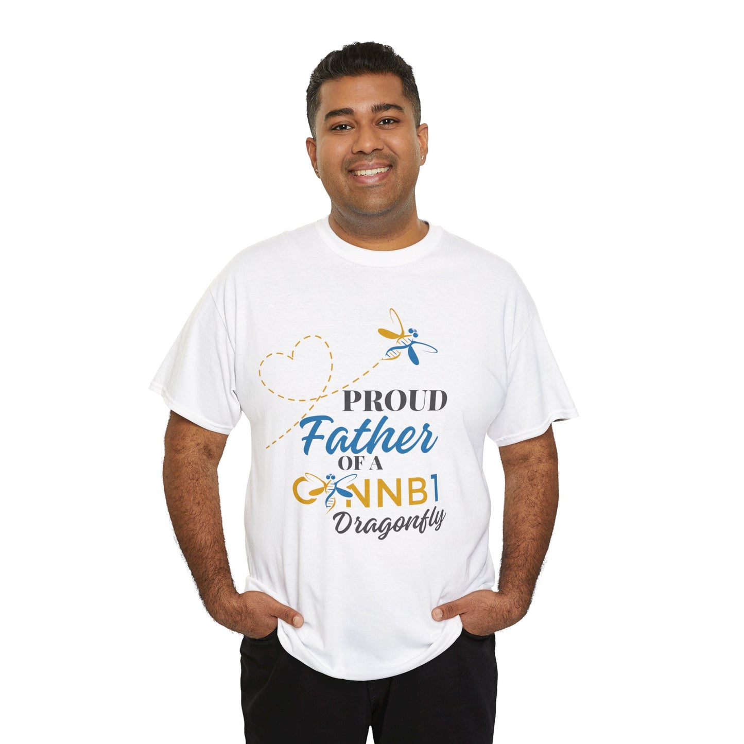 Proud Dragonfly: Father, Unisex Heavy Cotton Tee