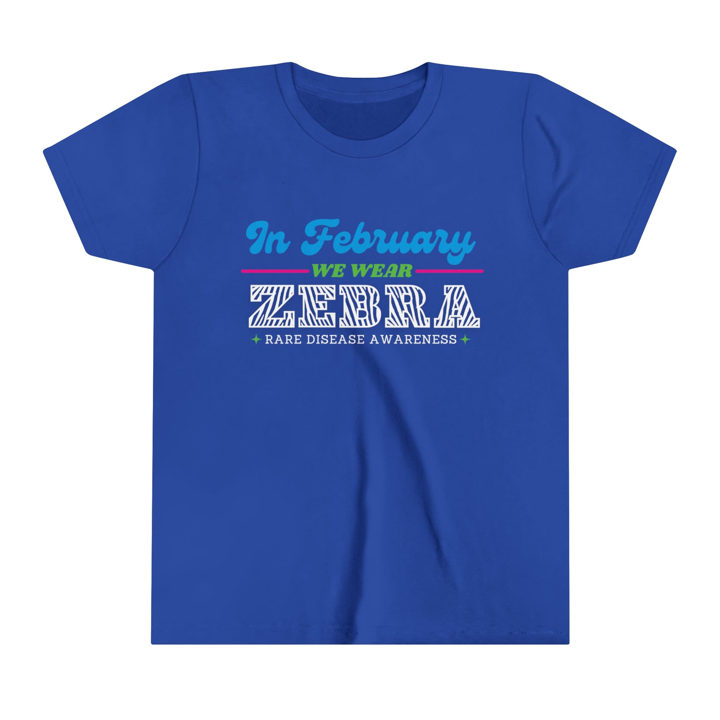 In February - we wear - ZEBRA Youth Short Sleeve Tee