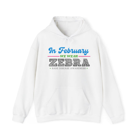 In February - we wear - ZEBRA Unisex Heavy Blend™ Hooded Sweatshirt