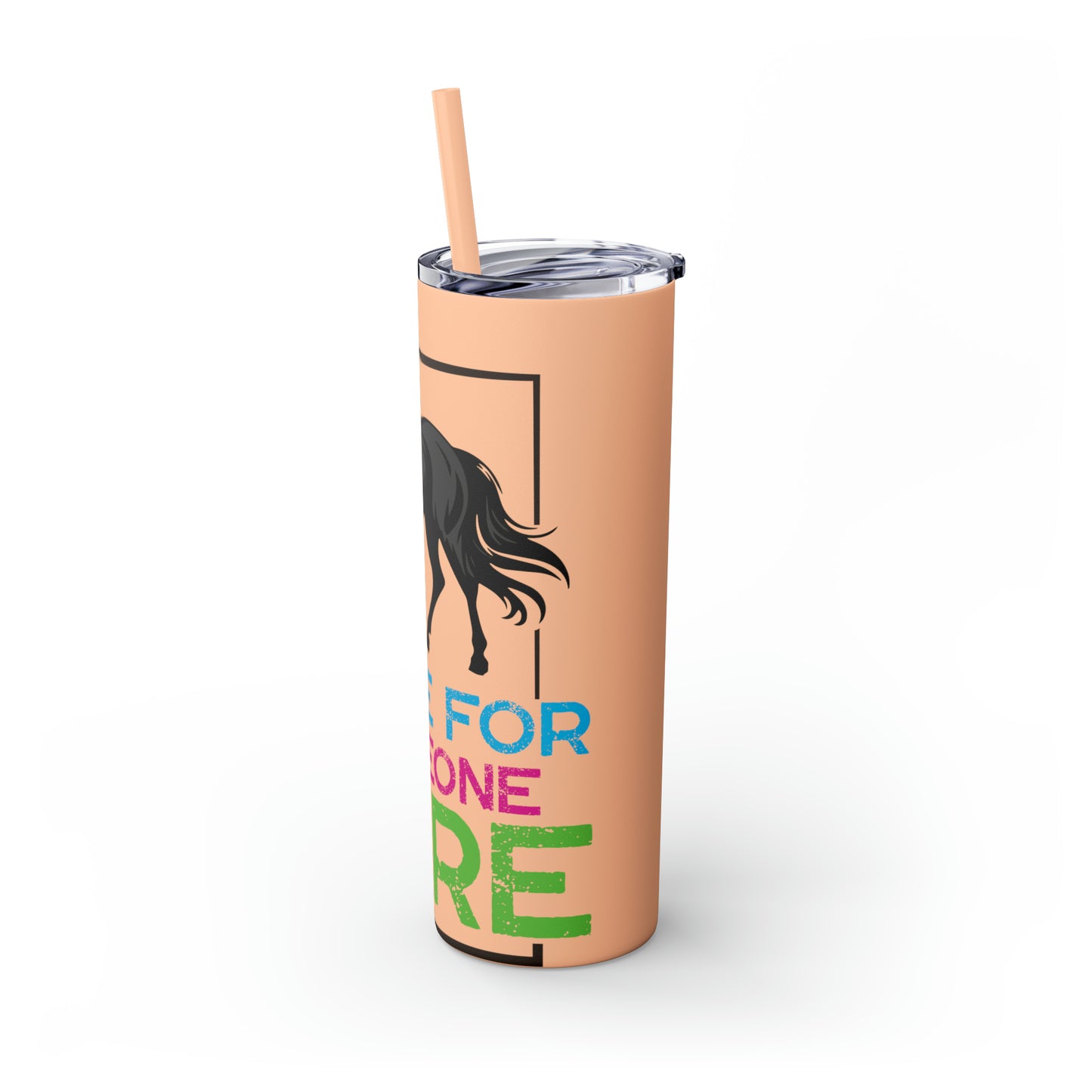 Rare Horse Skinny Tumbler with Straw, 20oz