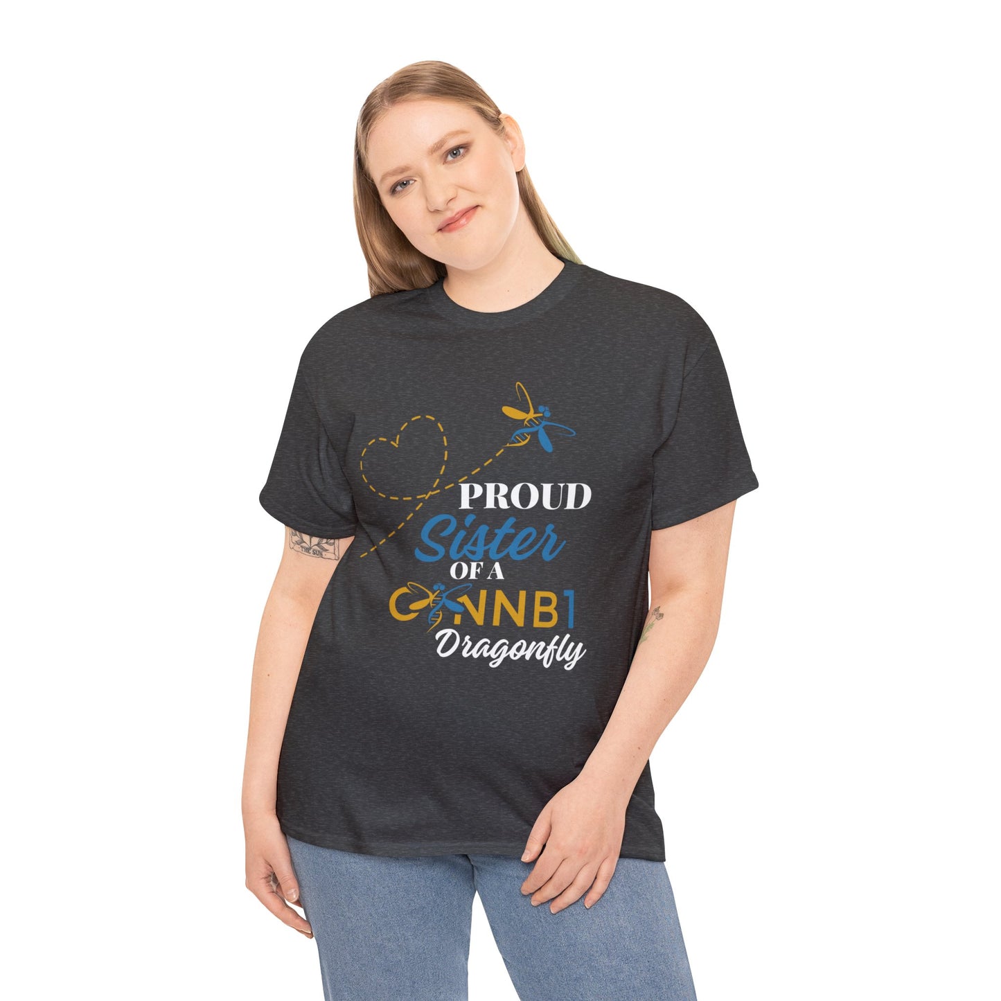 Proud Dragonfly: Sister, Unisex Heavy Cotton Tee