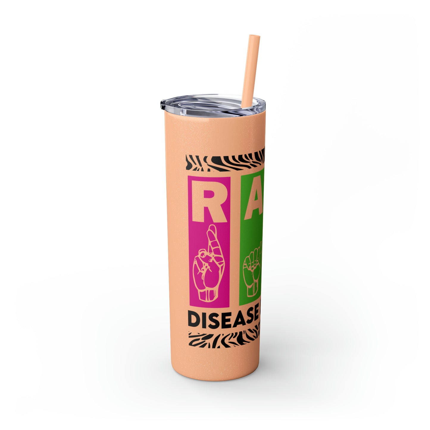 Rare ASL Skinny Tumbler with Straw, 20oz