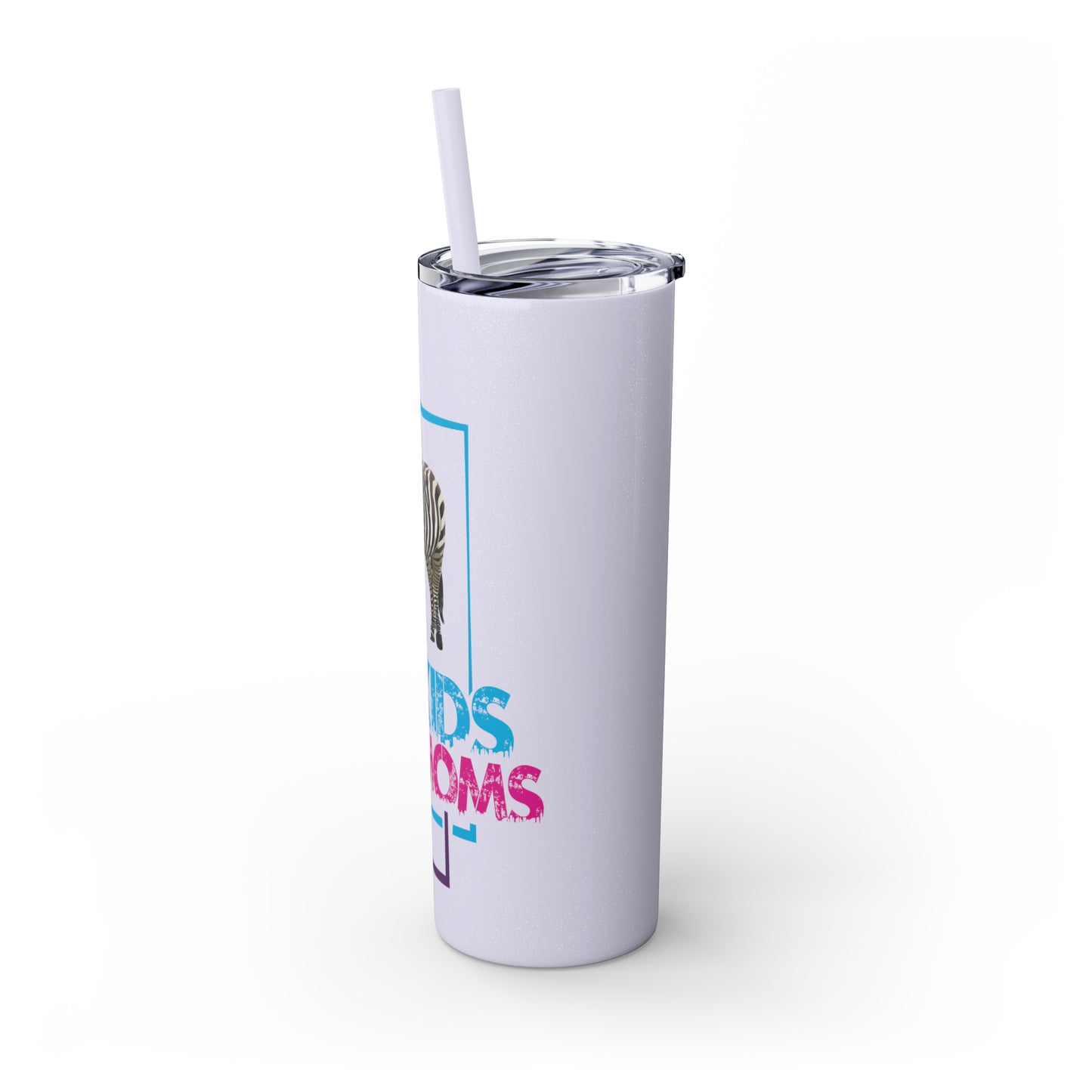 Rare Zebras Skinny Tumbler with Straw, 20oz