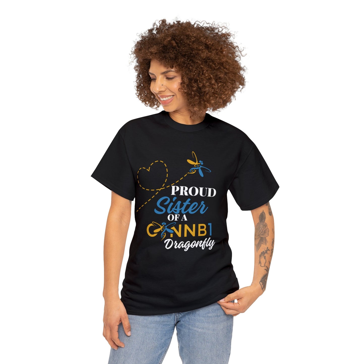 Proud Dragonfly: Sister, Unisex Heavy Cotton Tee