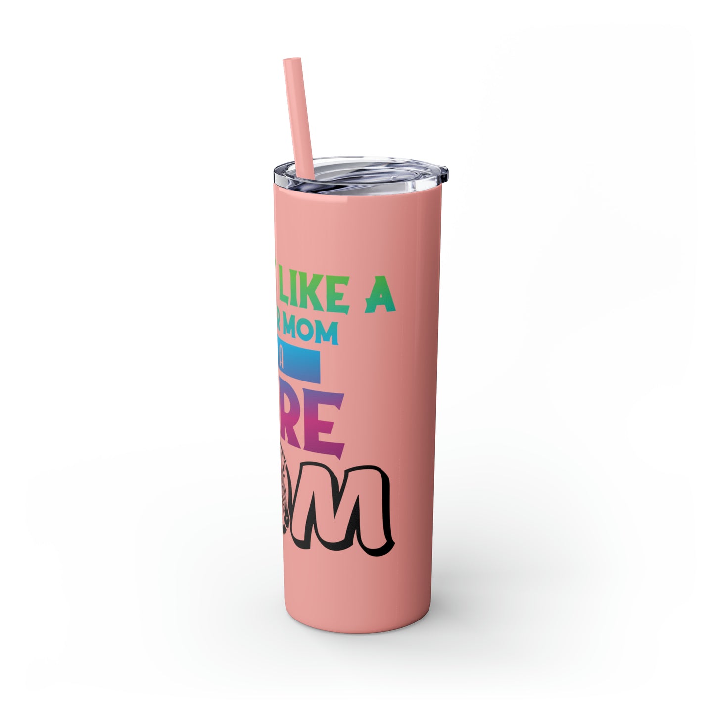 Rare Mom Skinny Tumbler with Straw, 20oz