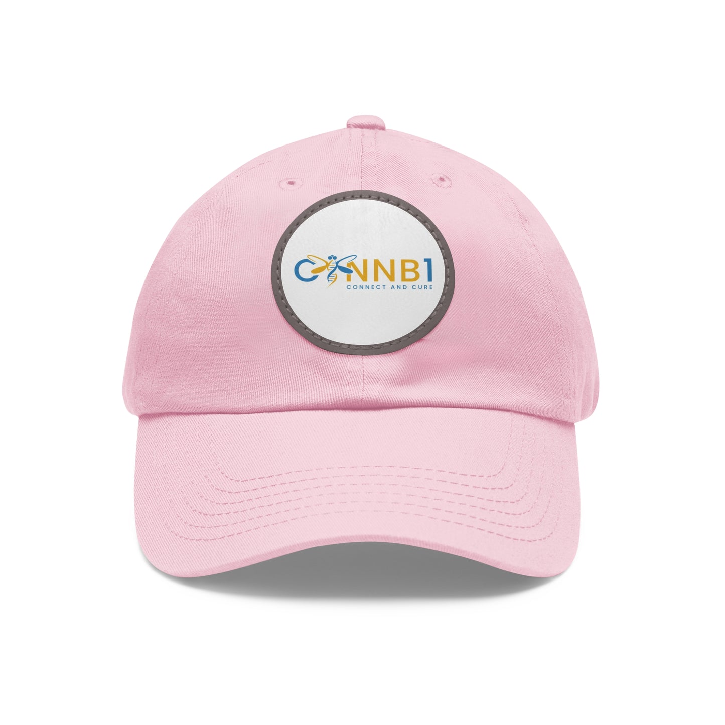 Dad Hat with Leather Patch (Round)