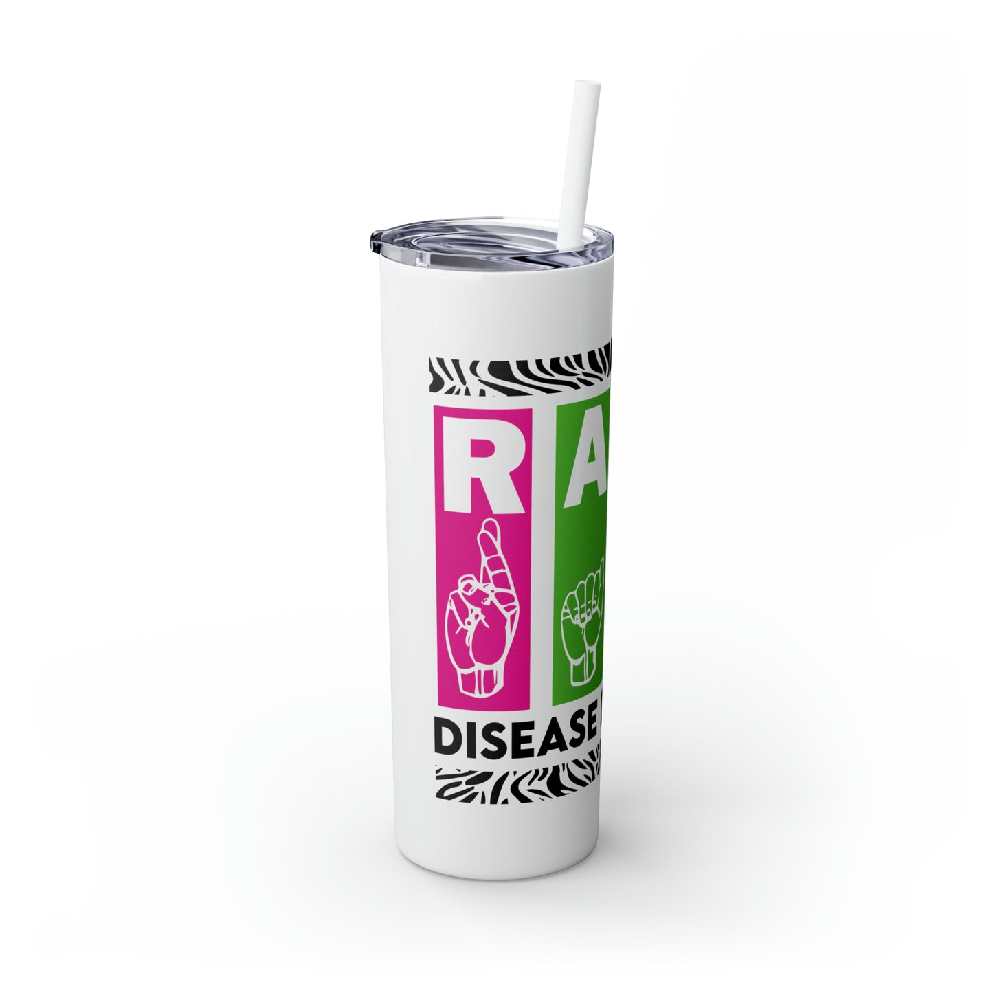 Rare ASL Skinny Tumbler with Straw, 20oz