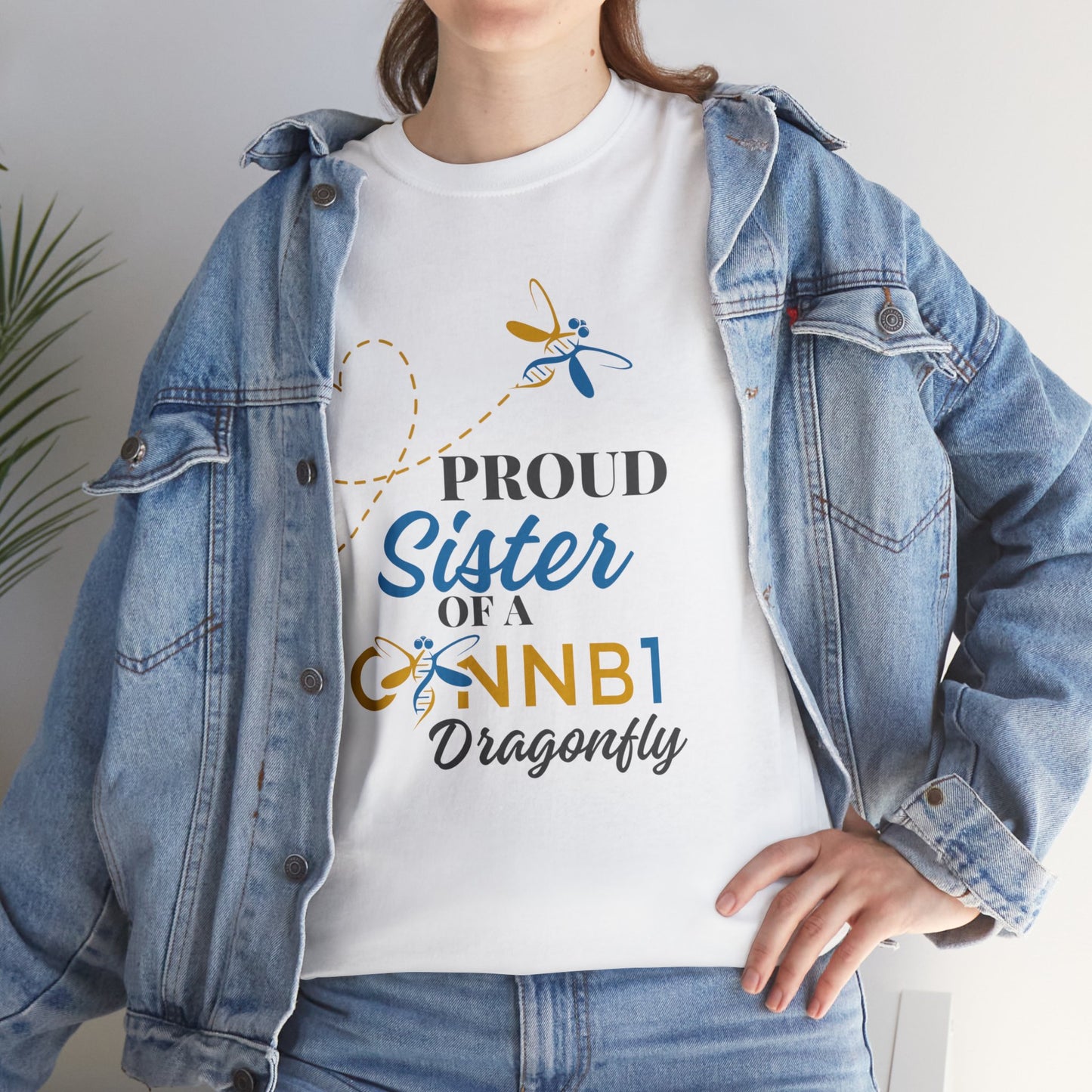 Proud Dragonfly: Sister, Unisex Heavy Cotton Tee