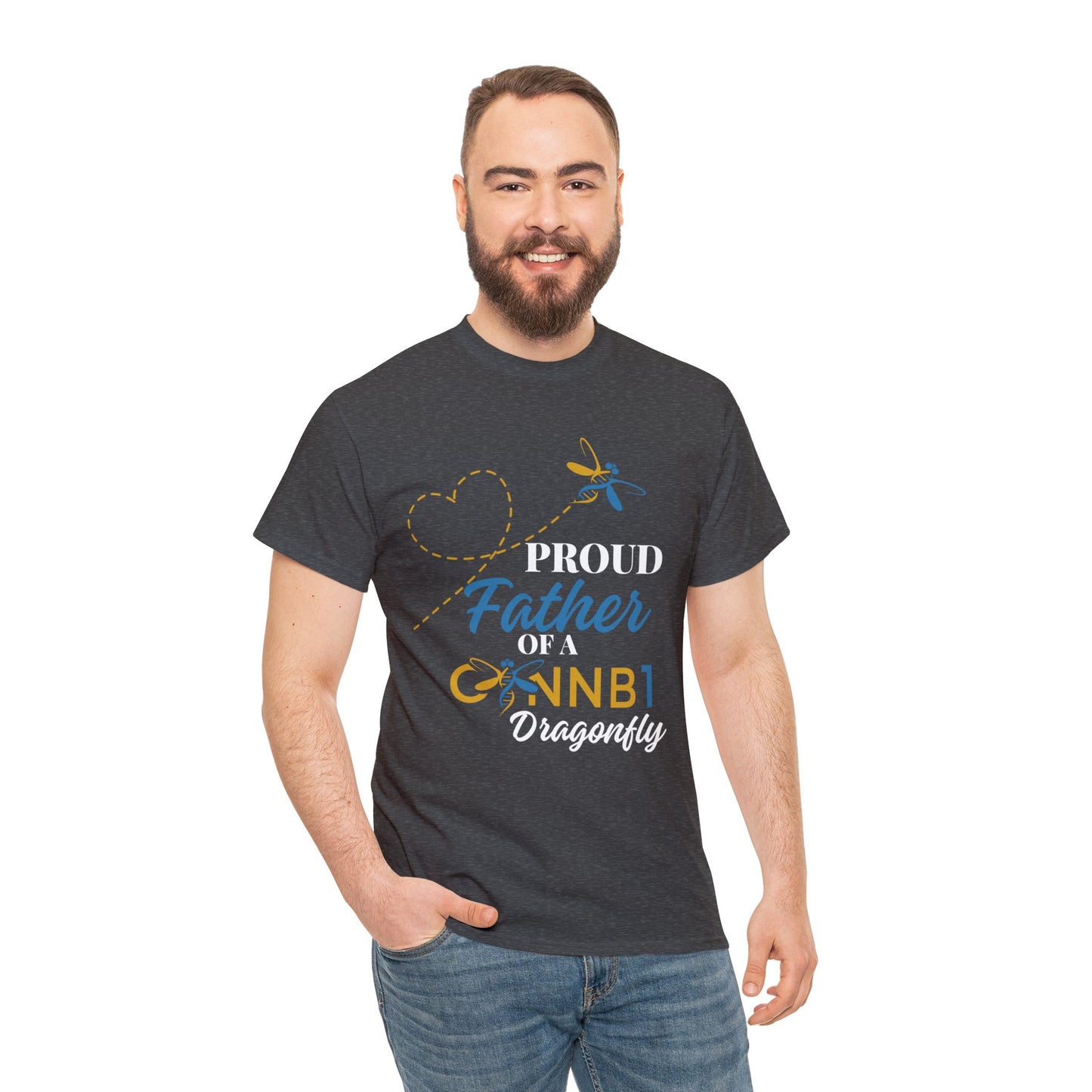 Proud Dragonfly: Father, Unisex Heavy Cotton Tee