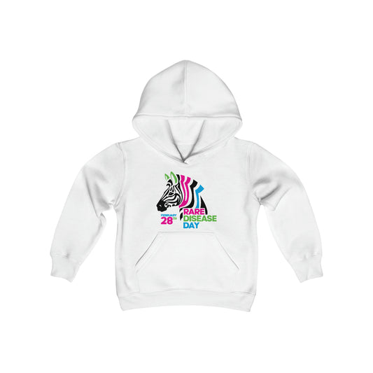 Rare Zebra Head  Youth Heavy Blend Hooded Sweatshirt