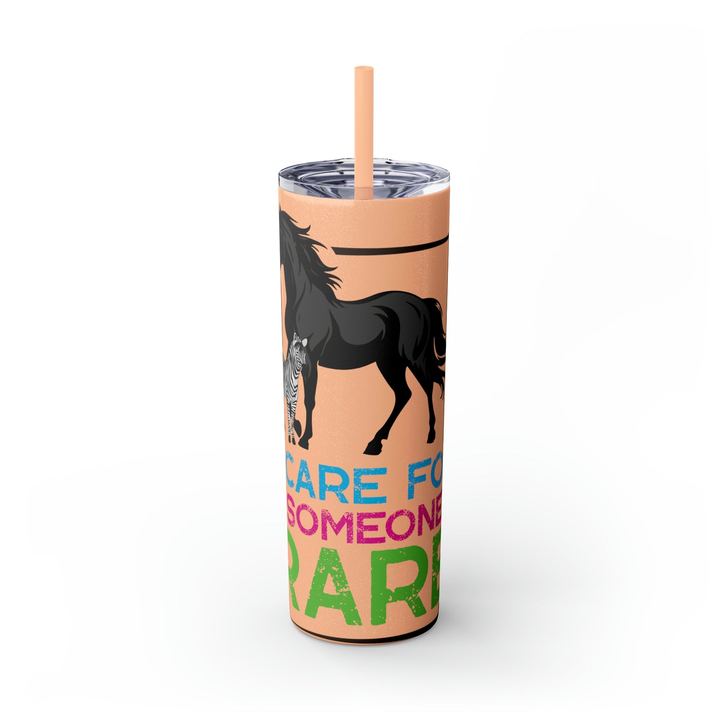 Rare Horse Skinny Tumbler with Straw, 20oz