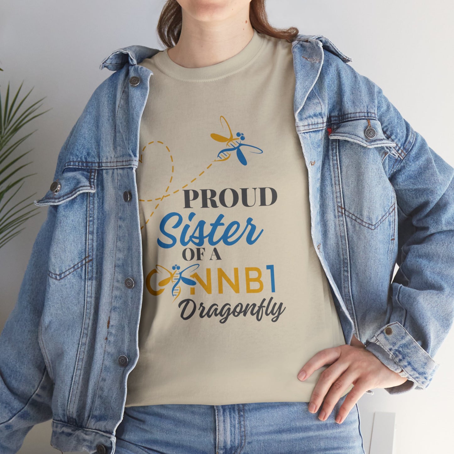 Proud Dragonfly: Sister, Unisex Heavy Cotton Tee