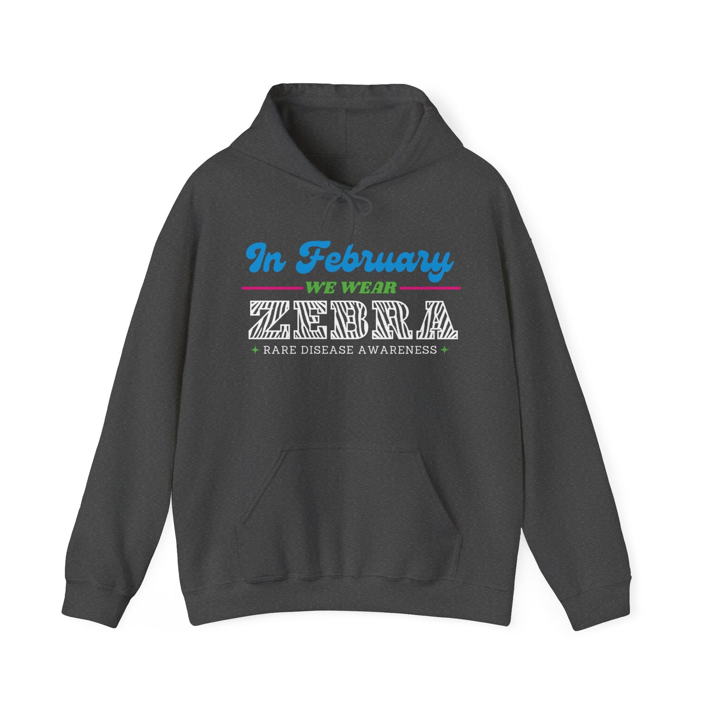 In February - we wear - ZEBRA Unisex Heavy Blend™ Hooded Sweatshirt