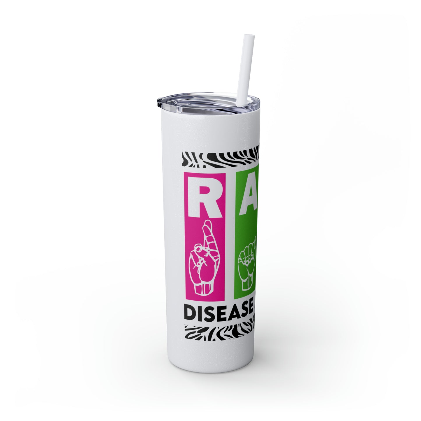 Rare ASL Skinny Tumbler with Straw, 20oz