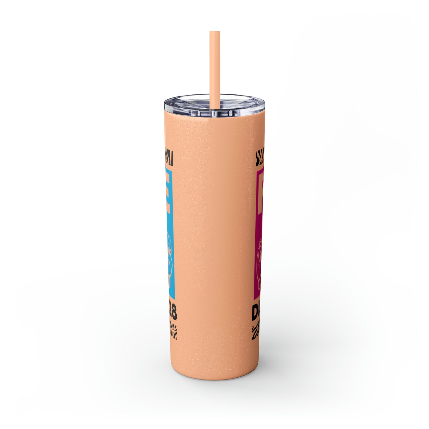 Rare ASL Skinny Tumbler with Straw, 20oz