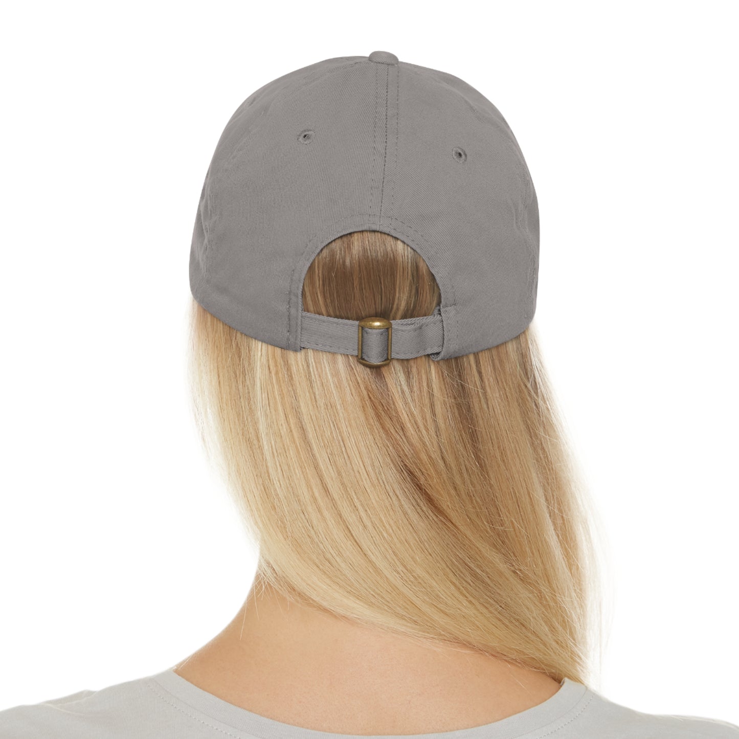 Dad Hat with Leather Patch (Round)