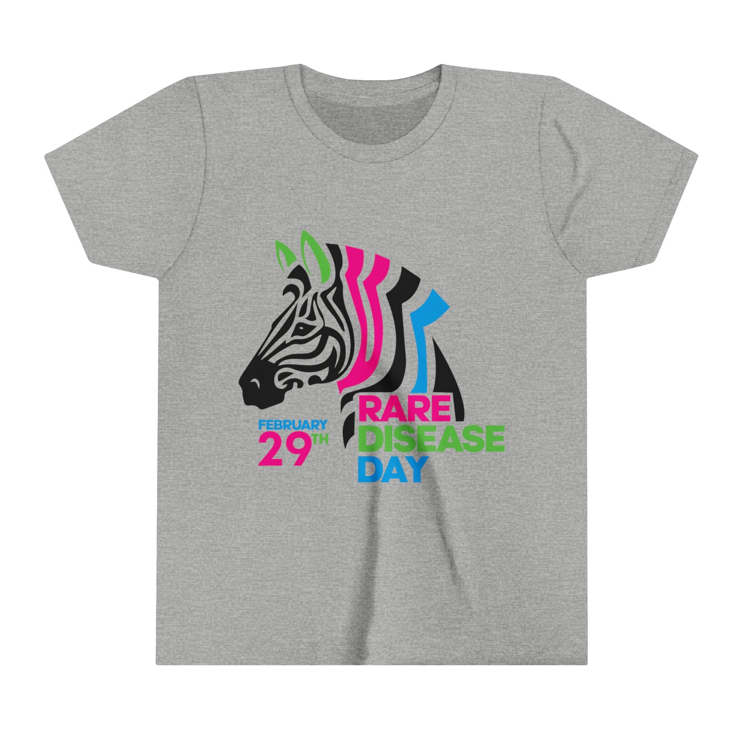 2.29.24 LEAP YEAR Rare Zebra Head Youth Short Sleeve Tee