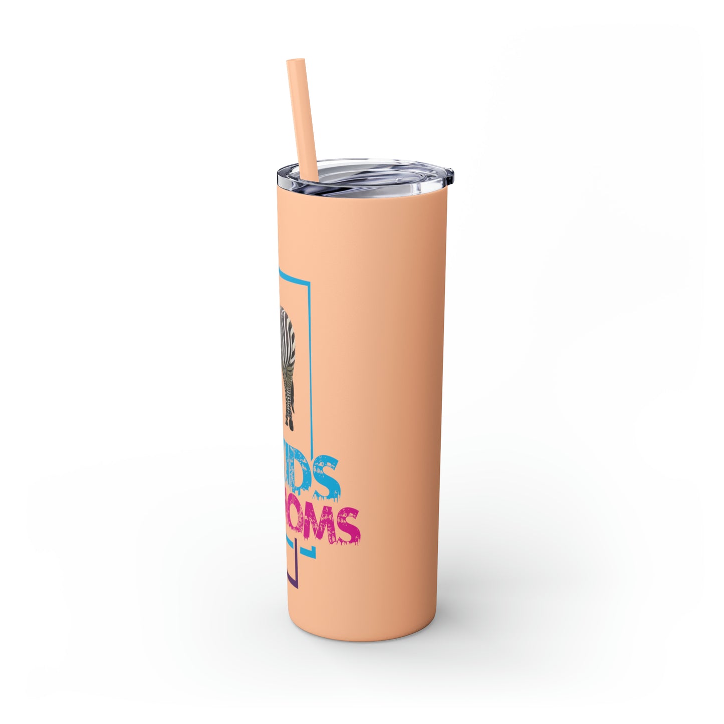 Rare Zebras Skinny Tumbler with Straw, 20oz