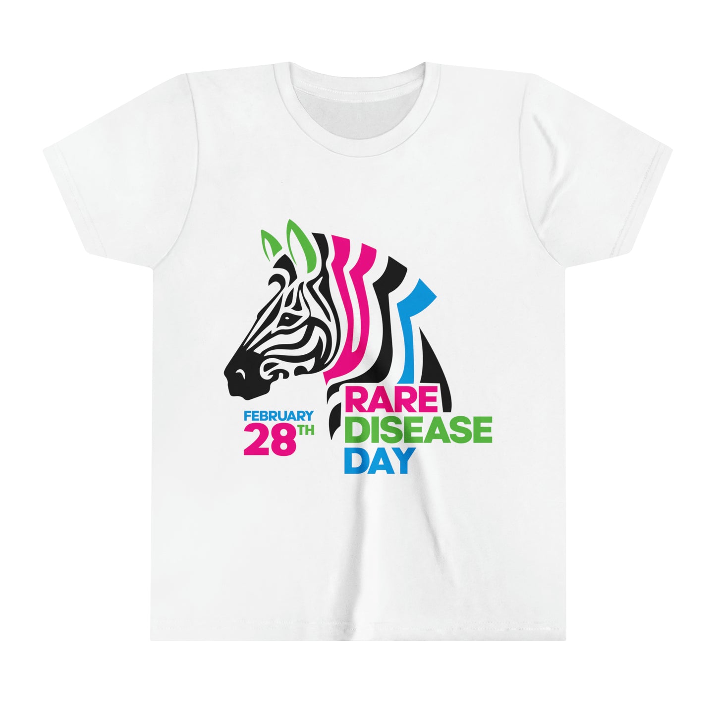 Rare Zebra Head Youth Short Sleeve Tee