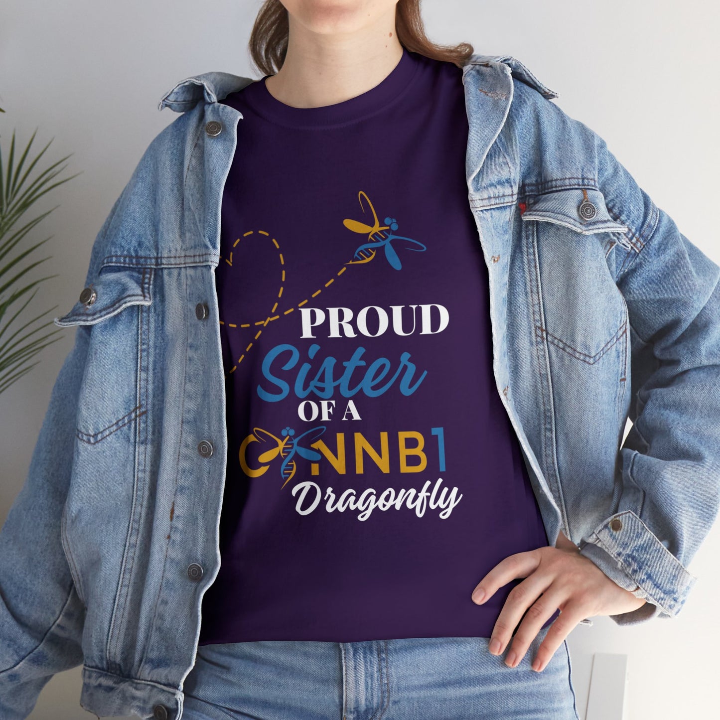 Proud Dragonfly: Sister, Unisex Heavy Cotton Tee