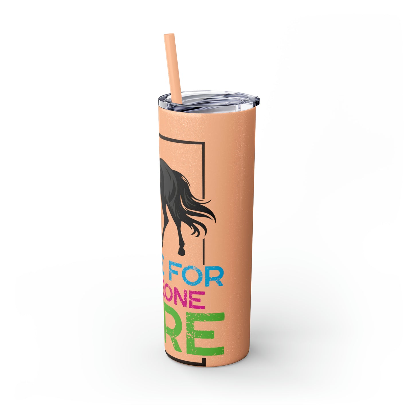 Rare Horse Skinny Tumbler with Straw, 20oz