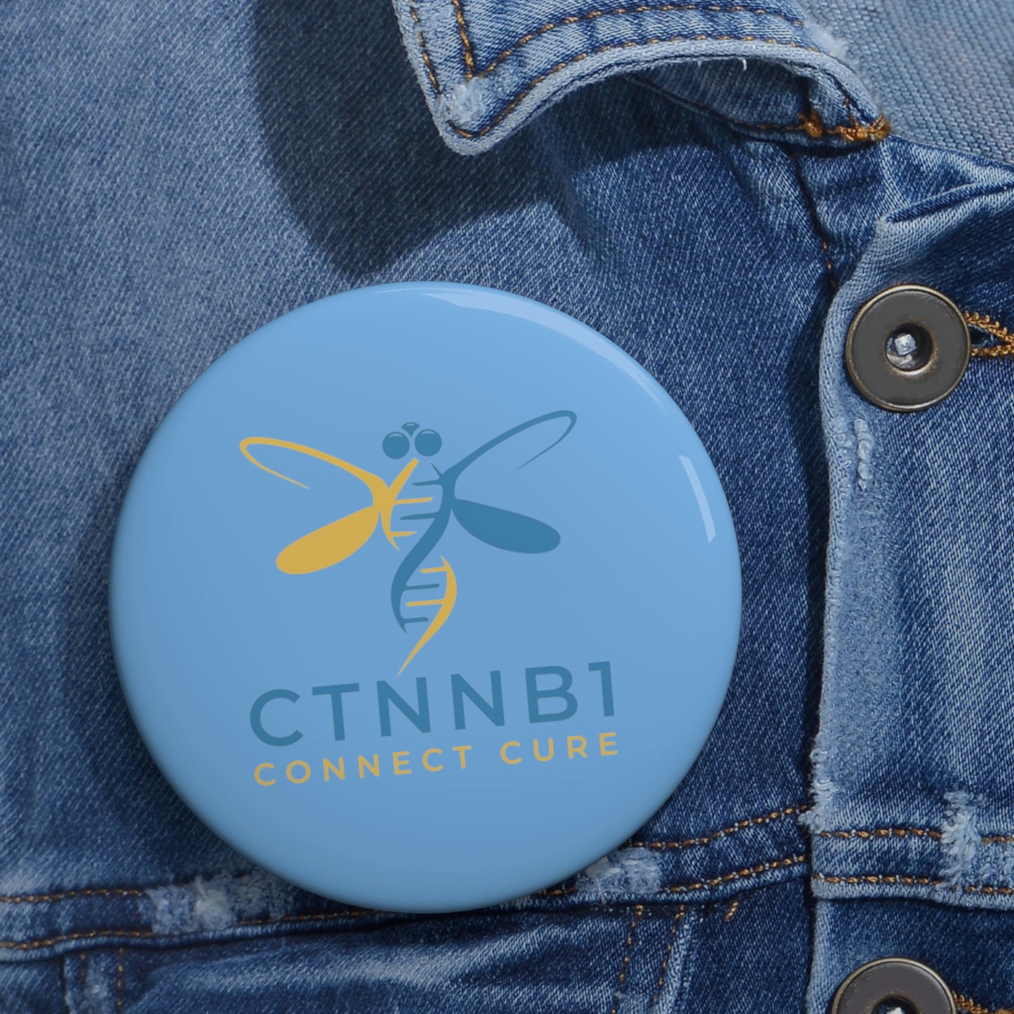 Pin Buttons -Baby Blue